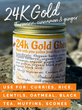 Load image into Gallery viewer, 24k Gold Ghee - 12 oz. | 3.5 oz. glass jar