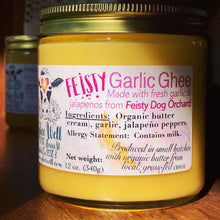 Load image into Gallery viewer, Feisty Garlic Ghee - 12 oz. | 3.5 oz. glass jar