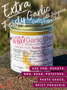 Feisty Garlic Ghee - 12 oz. | 3.5 oz. glass jar