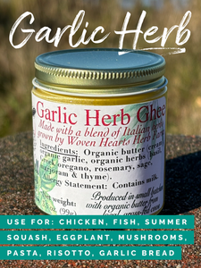 Garlic Herb Ghee - 12 oz. | 3.5 oz. glass jar