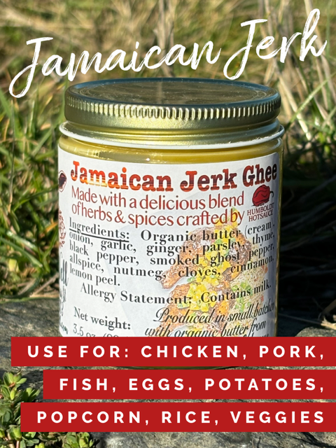 Jamaican Jerk Ghee - 12 oz. | 3.5 oz. glass jar