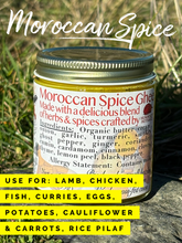 Load image into Gallery viewer, Moroccan Spice Ghee - 12 oz. | 3.5 oz. glass jar
