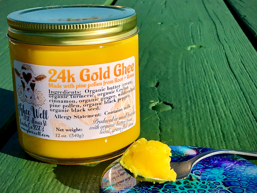24k Gold Ghee - 12oz. glass jar