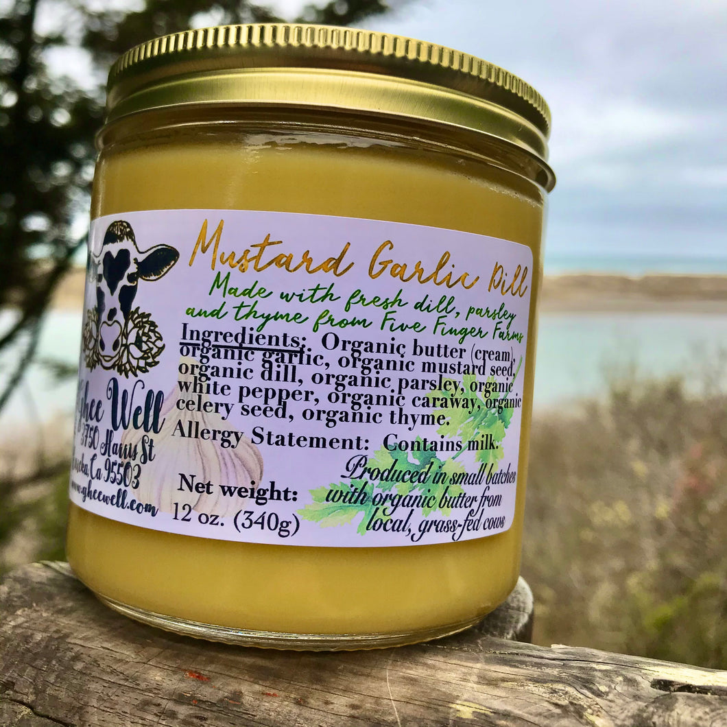 Mustard Garlic Dill Ghee - 12oz. glass jar